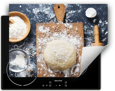 Image de DarHaus Plaque de recouvrement pour cuisinière 70x52 cm Tapis antidérapant Enroulable, pain - cuisine
