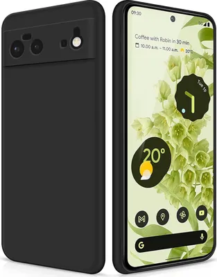 Produktbild von Silikon Hülle für Google Pixel 6 Flüssigsilikon Dünn Gel Gummi Matt Kratzfeste Schutzhülle Schwarz