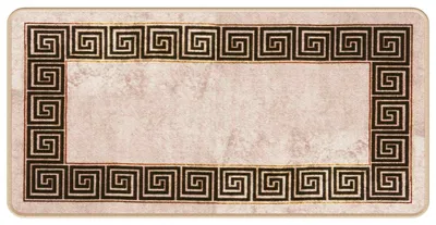 Produktbild von Eleganten-Stil Teppich 1 PC - für Wohnzimmer, Schlafzimmer,läufer MARSA Schwarz 50x100 cm Polyester und PVC - Designerteppiche - Möbel26