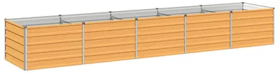 Obrázek produktu pro Vyvýšený záhon do zahrady, přírodní design, rozměry 400 x 80 x 55 cm, vyroben z pozinkované oceli