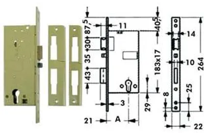 Immagine prodotto di Elettroserratura Da Infilare A Cilindro 5810 - mm.40 (Y5810040)