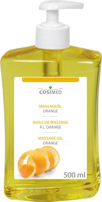 Produktbild von cosiMed Massageöl Orange mit Druckspender, Wellness Massage Öl, 500 ml