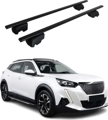 Immagine prodotto di Barre trasversali da tetto per Peugeot 2008 2019-2023, ferro nero, omologazione ABE