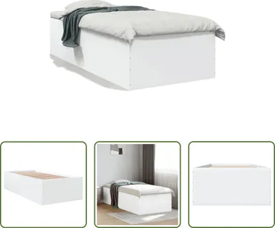 Produktbild von The Living Store Bettgestell Weiß 90x190 cm Holzwerkstoff