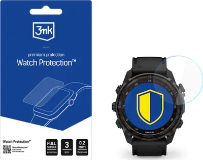 Produktbild von 3mk Display Hybridglas Watch Protection für Garmin Descent Mk3i (51mm) - 3mk Watch Protection FlexibleGlass 0,2mm (3 Stück)
