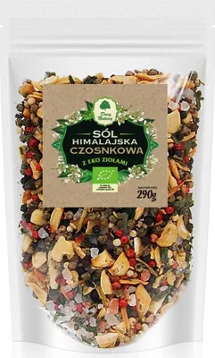 SÓL HIMALAJSKA Z BIO CZOSNKIEM I ZIOŁAMI (UZUPEŁNIENIE) 290 g - DARY NATURY