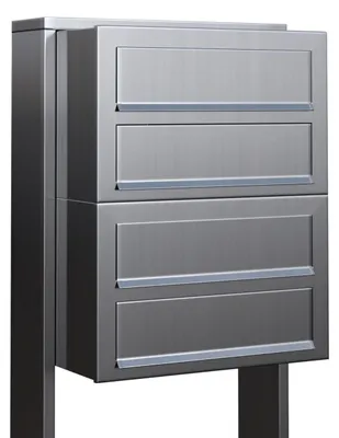 Produktbild von Briefkastenanlage Cube for Four in Edelstahl