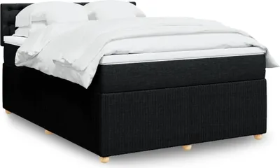 Produktbild von Boxspringbett mit Matratze Schwarz 160x200 cm Stoff, Klassische Betten 2024 Neu DesignMöbel