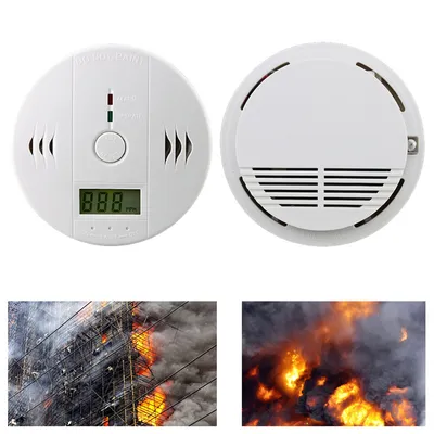 Produktbild von Jiubiaz CO Melder Alarm Kohlenmonoxid 2x Rauchmelder Gasmelder Gaswarner LCD Anzeige Kohlenmonoxidmelder Brandschutz CO Sensor