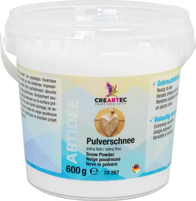 Produktbild von CREARTEC Pulverschnee 600g - zum Inszenieren einer realistischen Schneewelt - 78267