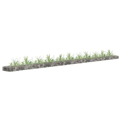 Zdjęcie produktu dla Podwyższona Donica Gabionowa, Galwanizowana Stal, 450X30X10 Cm Lumarko!