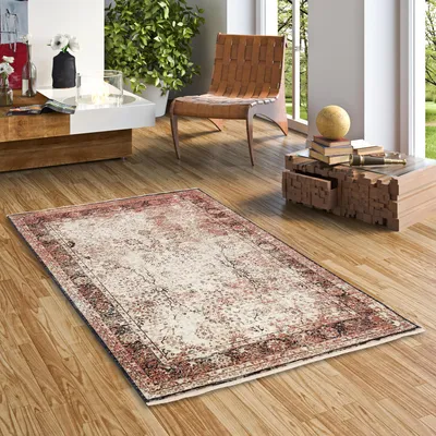 Produktbild von Designer Teppich Nia Vintage Creme Bunt Verlauf, Größe:80x150 cm