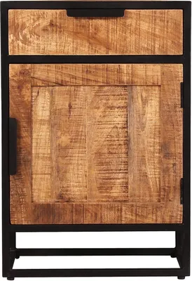 Produktbild von TPFLiving Kommode Glenrock Mangoholz natur Gestell Metall schwarz