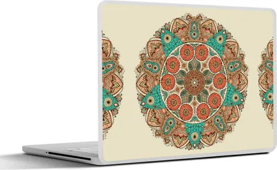 Produktbild von MuchoWow® Laptop Aufkleber Sticker Cover Mandala - Muster - Pfau 30x21 cm - Sticker für Laptop - Selbstklebend