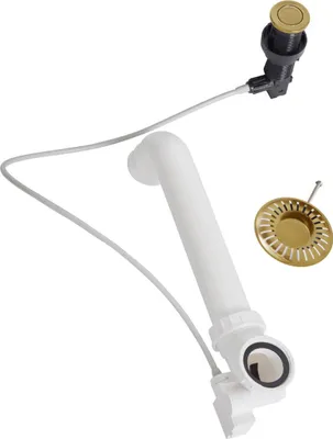 Produktbild von REGINOX R39830 Druckknopfexzenter NEW YORK Gold II / Edelstahl PVD-Beschichtung / Ab- und Überlaufgarnitur mit Excenter