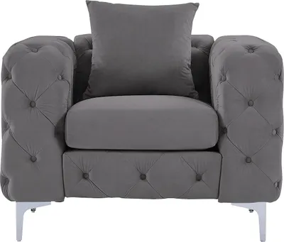 Produktbild von Chesterfield-Sessel - Anthrazit - Samt - EDWINA