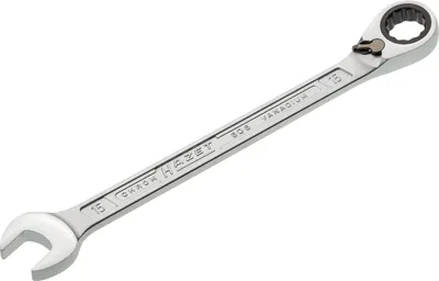 Produktbild von Hazet Knarren-Ring-Maulschlüssel 606-15 - Außen-Doppel-Sechskant-Tractionsprofil - 15 | 606-15