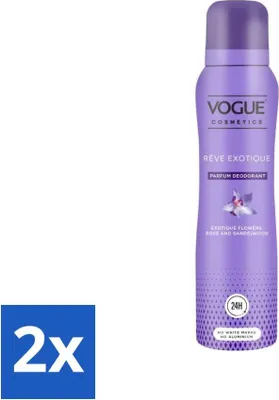 Productafbeelding van Vogue Reve Exotique Parfum Deodorant 150 ml - Voordeelverpakking - 2 stuks