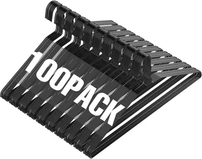 Obrázek produktu pro Kovové závěsné háčky, sada 100 kusů, černé barvy, délka 40,6 cm