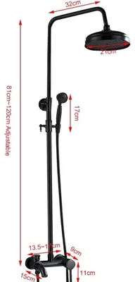 Productafbeelding van Doucheset, wandmodel, met handdouche, zwart