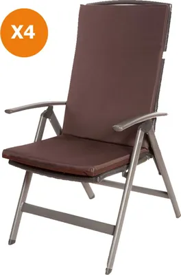 Produktbild von Stuhlkissen 4er set | Sitzkissen 110x47x4cm Braun | sitzkissen gartenmöbel sitzkissen stuhl | stuhlkissen outdoor