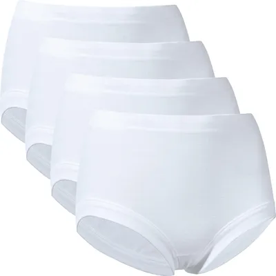 Produktbild von Schiesser Damen-Taillenslip 4er-Pack kochfest weiß 52