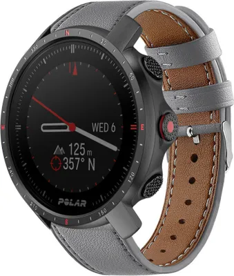 Produktbild von Strap-it Polar Grit X Pro Lederarmband (Grau)