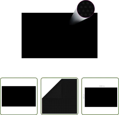 Produktbild von The Living Store Rechteckige Poolabdeckung 1000x600 cm PE Schwarz