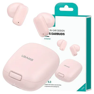 Image de Casque Bluetooth Usams 5.3 Tws Id Series Wireless Pink/Pink Bhuid04 (Id25), Image générée par une IA