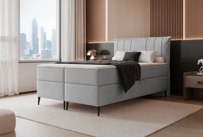 Produktbild von FURMEB24 KONTINENTALBETT SUZI - 120 x 200 cm - HELLGRAU