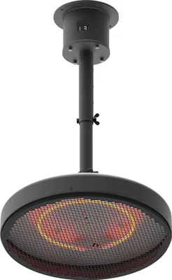 Produktbild von Decken-Heizstrahler 2000W elektrisch Infrarot Terassenheizstrahler mit Fernbedienung IP65 wetterfest 3 Heizstufen Ø 44 cm höhenverstellbar