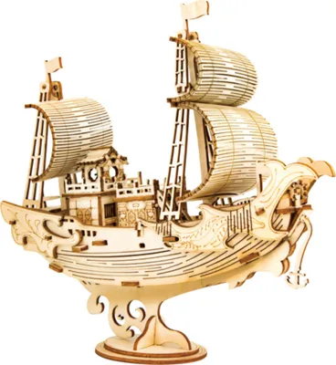 Produktbild von ROBOTIME Rolife 3D Holzpuzzle Japanisches Diplomatenschiff 91 Teile
