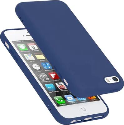 Produktbild von Cadorabo Schutzhülle für Apple iPhone 5 / 5S / SE 2016 Hülle in Blau Handyhülle Case Cover TPU Etui