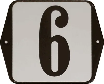 Produktbild von Hausnummernschild Standardnummer 6