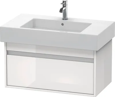 Produktbild von Waschtischunterbau KETHO 455x800x410mm weiß hochglanz weiß hochglanz