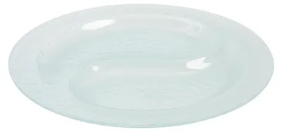 Image de Plateau en verre dépoli 28 cm 2 compartiments