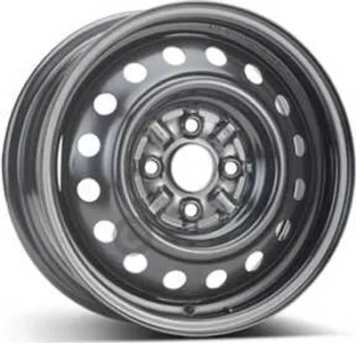 Productafbeelding van 14-inch stalen velg ALCAR, 14" x 5.5", 4x100 steek, ET45, 54.00mm naafdiameter, zwarte velg