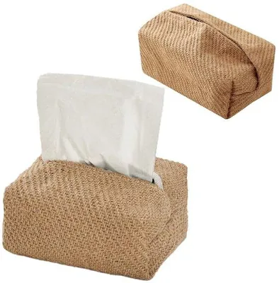 Immagine prodotto di Azomor: elegante contenitore in rattan per salviette e salviettine cosmetiche