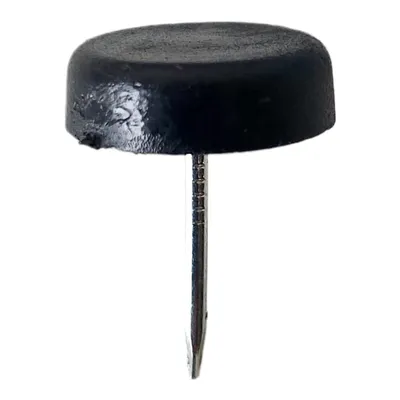 Produktbild von 100 x Kunststoffgleiter mit Nagel Schwarz Ø 15 mm Nagel Kunststoff Möbelgleiter