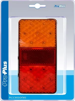 Produktbild von Rückleuchte 12/24V 4 Funktionen 100x100mm LED im Blister