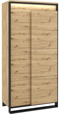 Produktbild von Kleiderschrank QUANT QA01 artisan eiche + schwarz