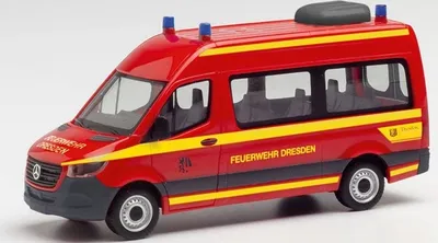 Produktbild von Herpa MB Sprinter \'18 Bus HD Feuerwehr Dresden 095488