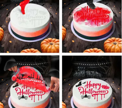 Produktbild von Tortendekorationsschablone, "Happy Halloween", 25 cm