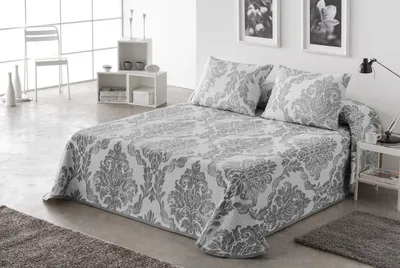 Obrázok produktu pre Dýchavá prikrývka s paisley vzorom a mäkkou výplňou – sivá, 135 cm