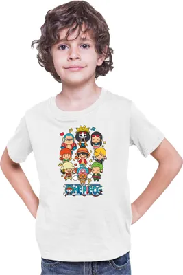 Immagine prodotto di Maglietta per bambini Japan Anime Manga One Manga Piece Anime Heroes Chibi Heroes Chibi, 9-11 Jahr - 140 , Blanc