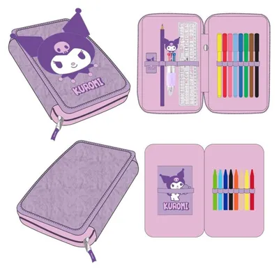 Produktbild von Cerda Group Kuromi Hello Kitty Doppeltes Federmäppchen    One Size