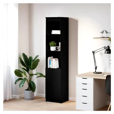 Produktbild von Schränke & Aufbewahrung - Buffets & Sideboards - Highboard schwarze Eiche 37,5 x 35 x 180 cm