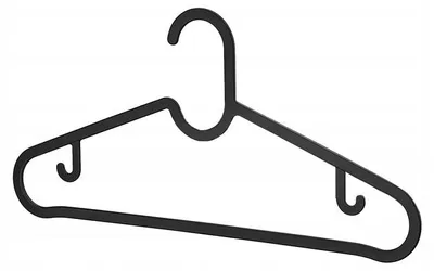 Produktbild von IKEA SPRUTTIG Kleiderbügel Schwarz 1 Stück Hosen Röcke