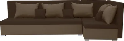 Produktbild von Ecksofa mit Schlaffunktion ARKO - Dunkelbraun/Hellbraun