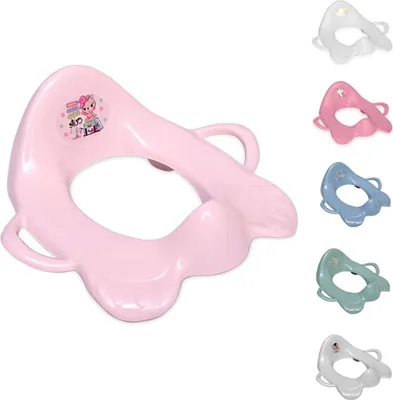 Produktbild von Lorelli Toilettenaufsatz Toilettensitz mit Griffe Spritzschutz ergonomische Form pink